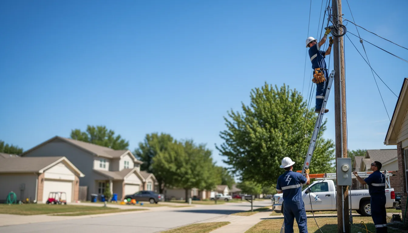 Residential electrician providing installation services in Hext, TX